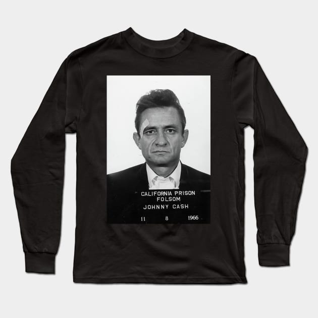 johnny cash folsom Long Sleeve T-Shirt by Experience_art